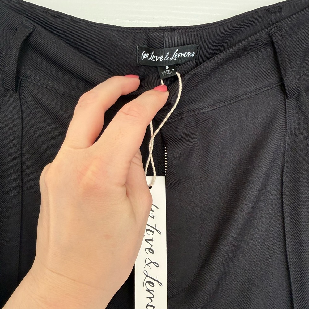 For Love And Lemons Shannon Flared Pant Trouser Black Medium Minimal Clean S - Picture 7 of 10